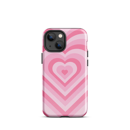 Pink Glowing Hearts iPhone Case