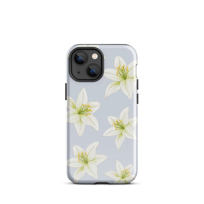 Blue Tiger Lily iPhone Case