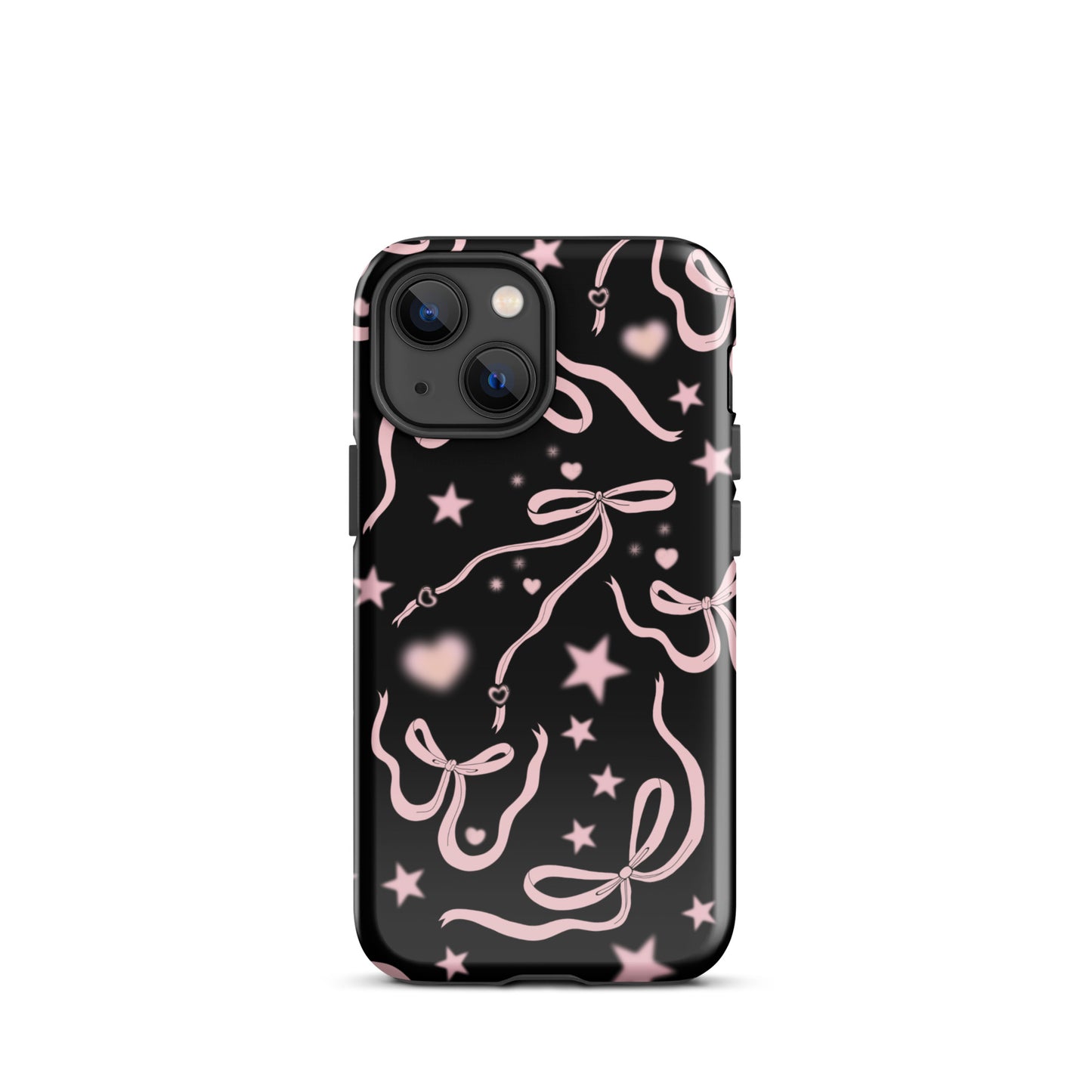 Black Cosmic Bows iPhone Case