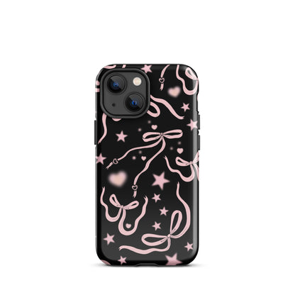 Black Cosmic Bows iPhone Case