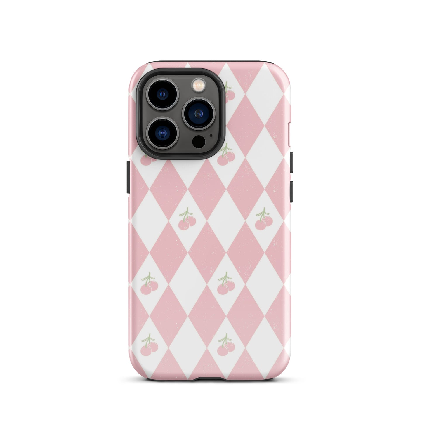 Cherry Argyle iPhone Case iPhone 13 Pro Glossy