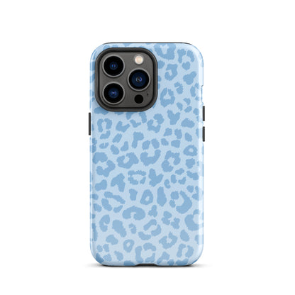Blue Leopard iPhone Case iPhone 13 Pro Glossy