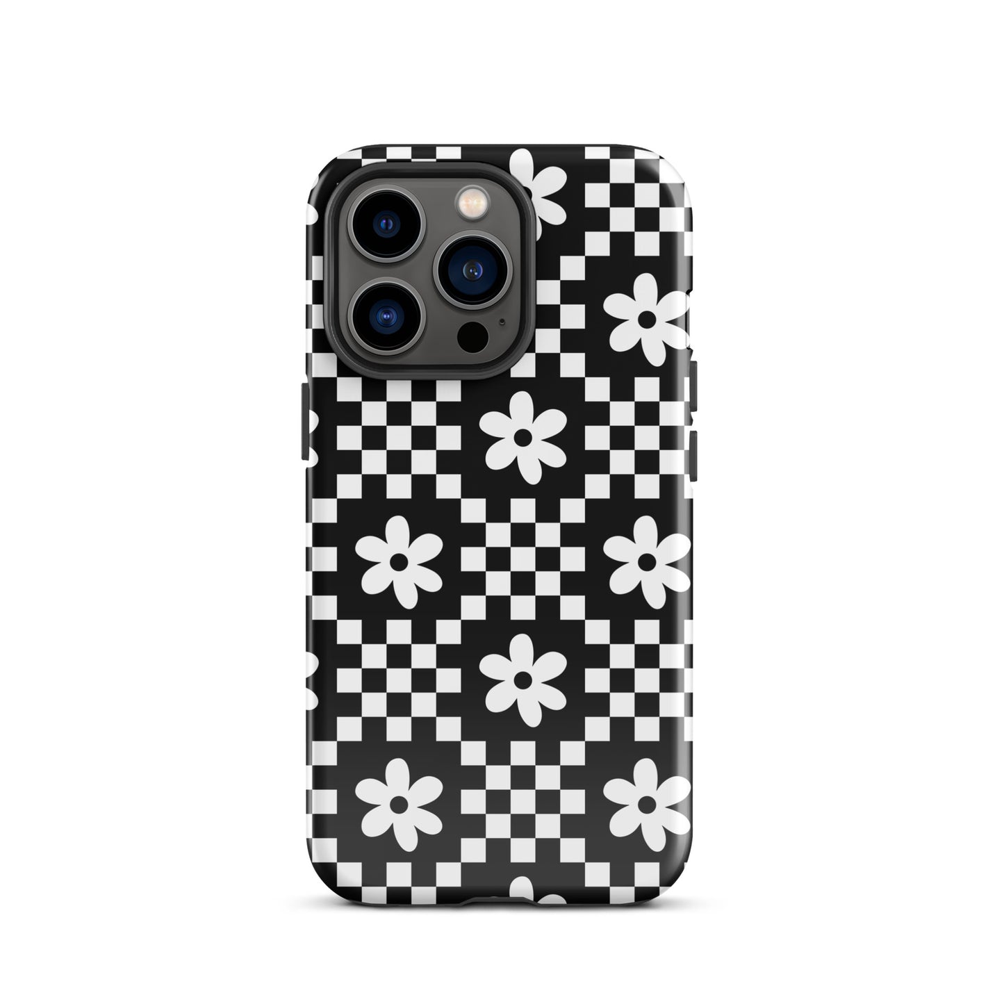 Checkerboard Daisy iPhone Case iPhone 13 Pro Glossy