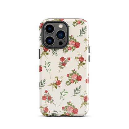 Red Vintage Roses iPhone Case