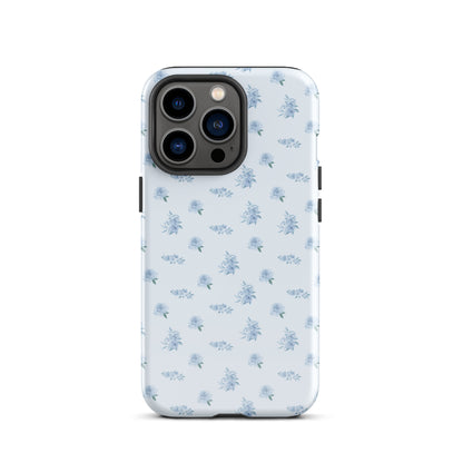 Blue Vintage Roses iPhone Case