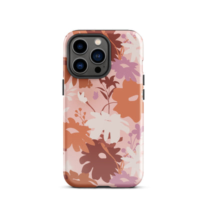 Brown Floral Fusion iPhone Case