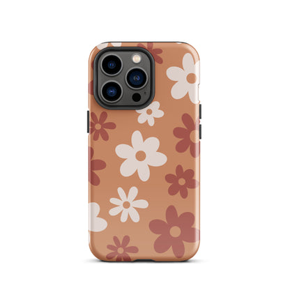 Brown Flower Power iPhone Case