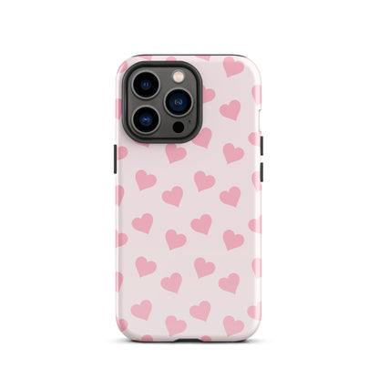 Pink Heart Mania iPhone Case