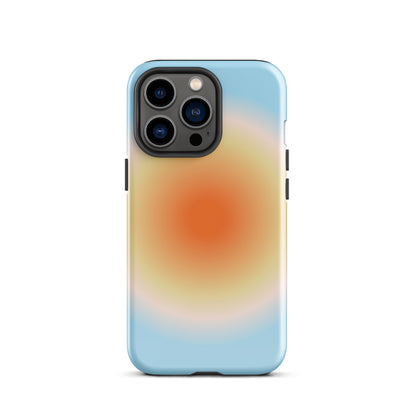 Orange & Blue Aura iPhone Case