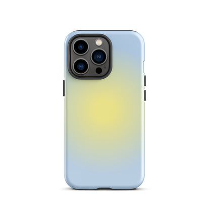 Yellow & Blue Aura iPhone Case