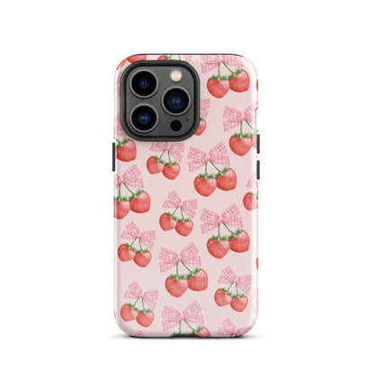 Strawberry Bows iPhone Case