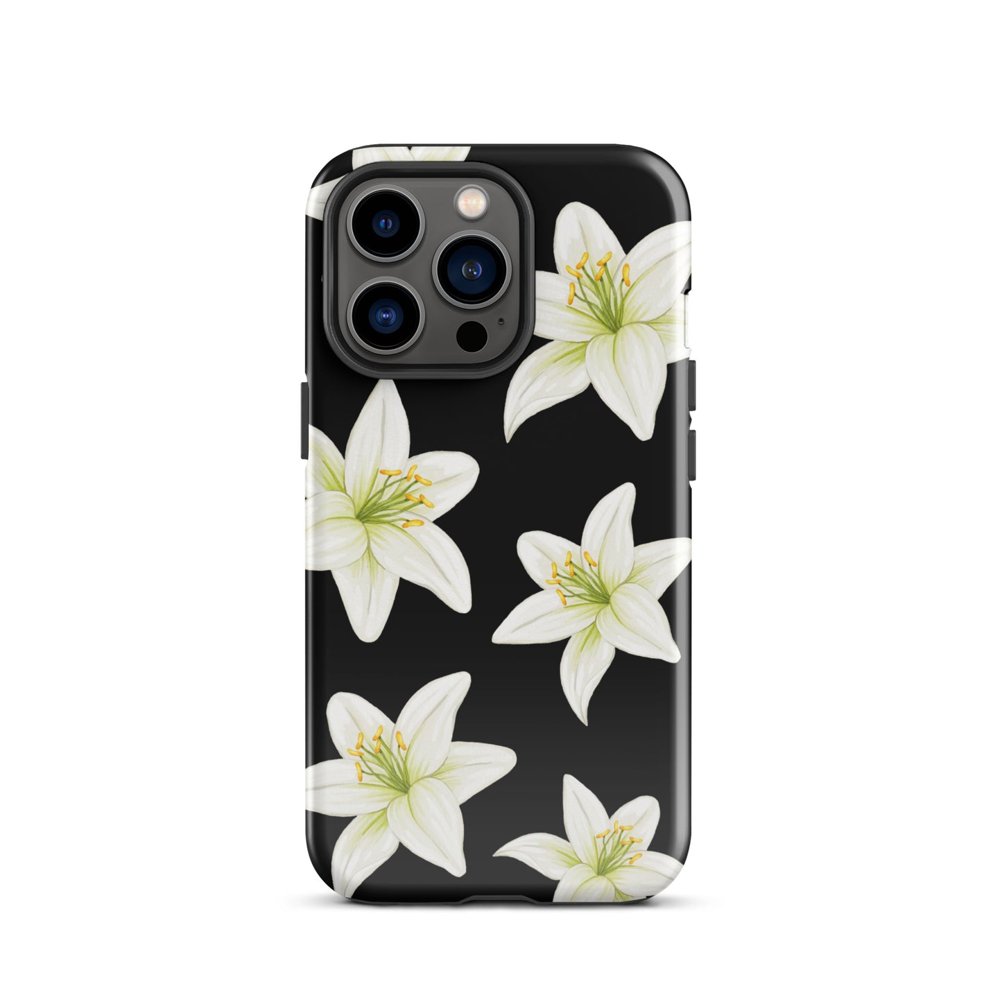 Black Tiger Lily iPhone Case