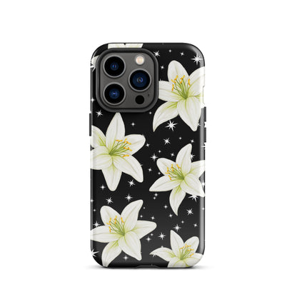 Tiger Lilies & Stars iPhone Case