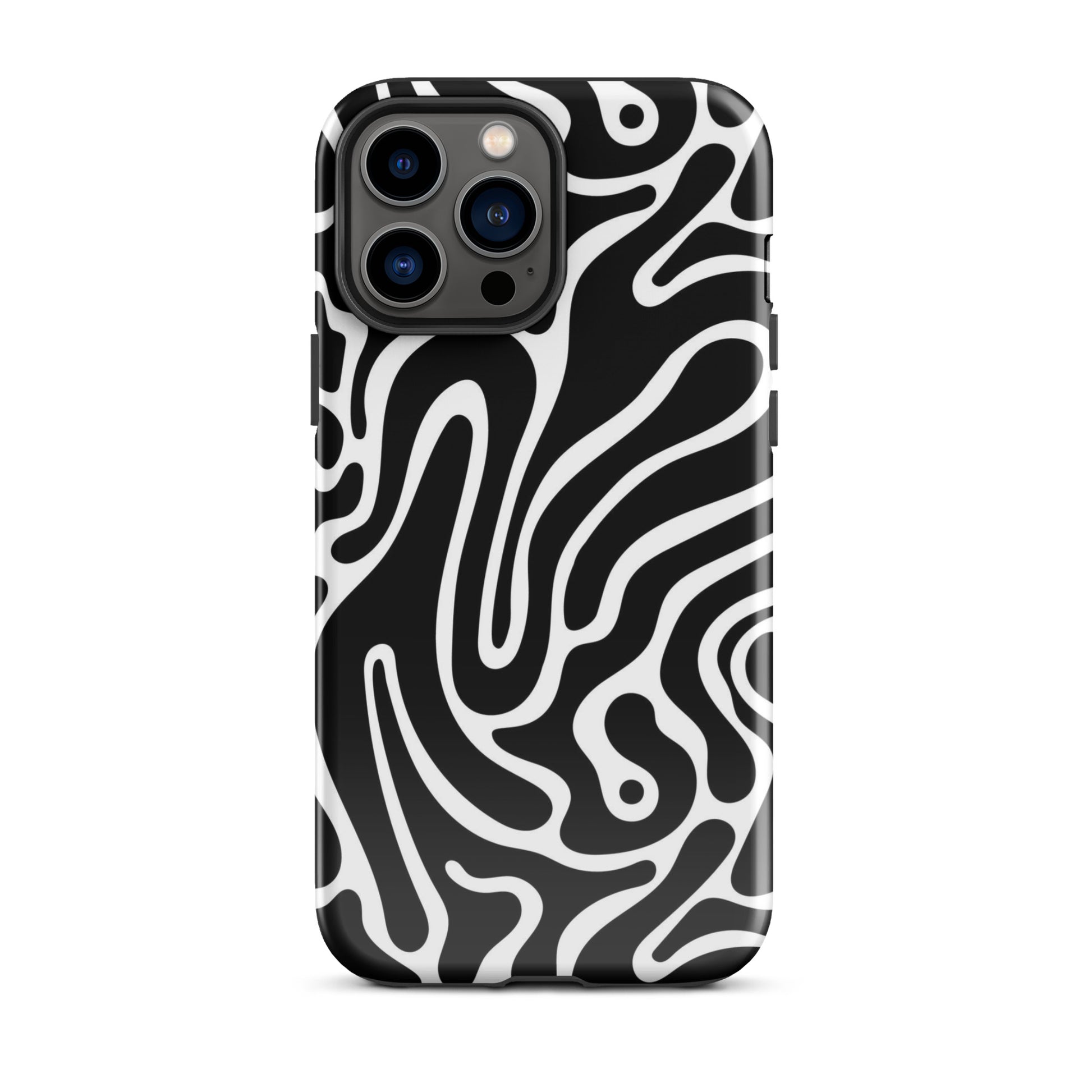 Wavy Noir iPhone Case iPhone 13 Pro Max Glossy