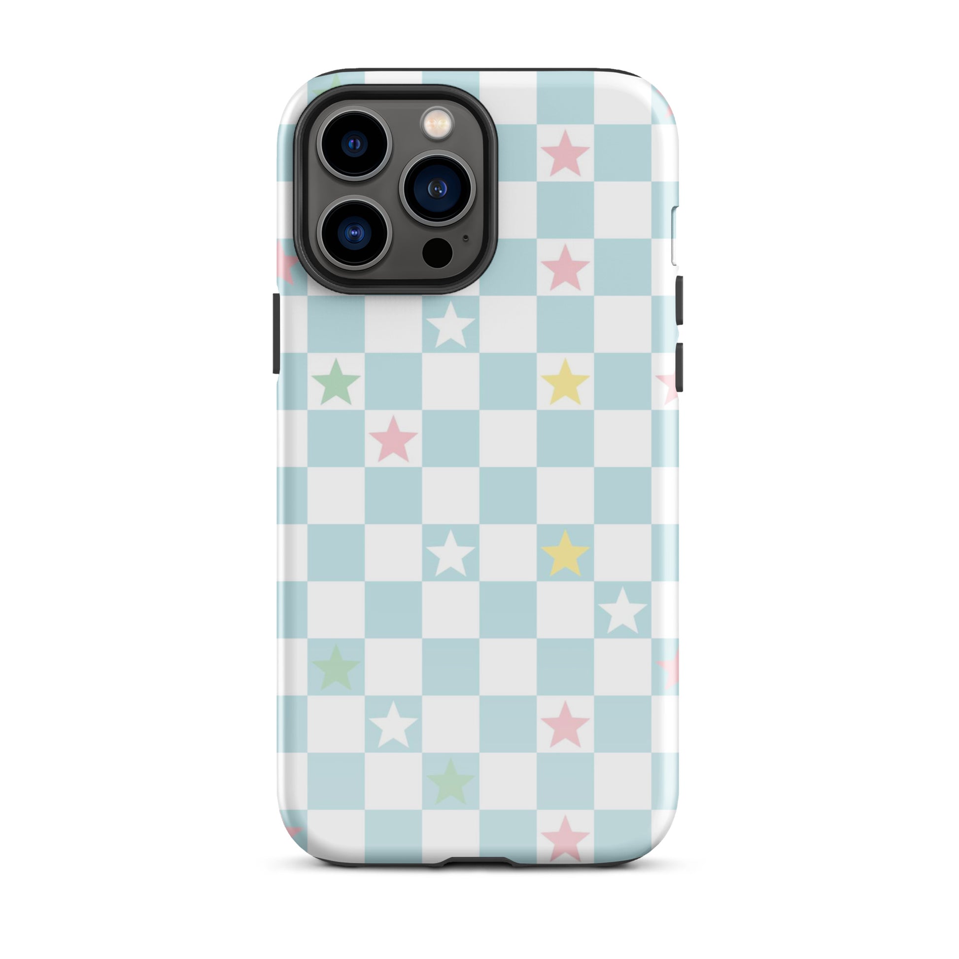 Stars Checkered iPhone Case iPhone 13 Pro Max Glossy