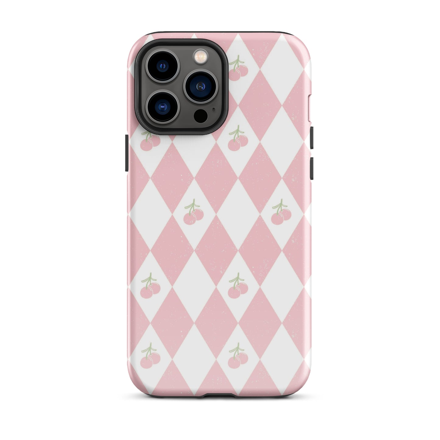 Cherry Argyle iPhone Case iPhone 13 Pro Max Glossy