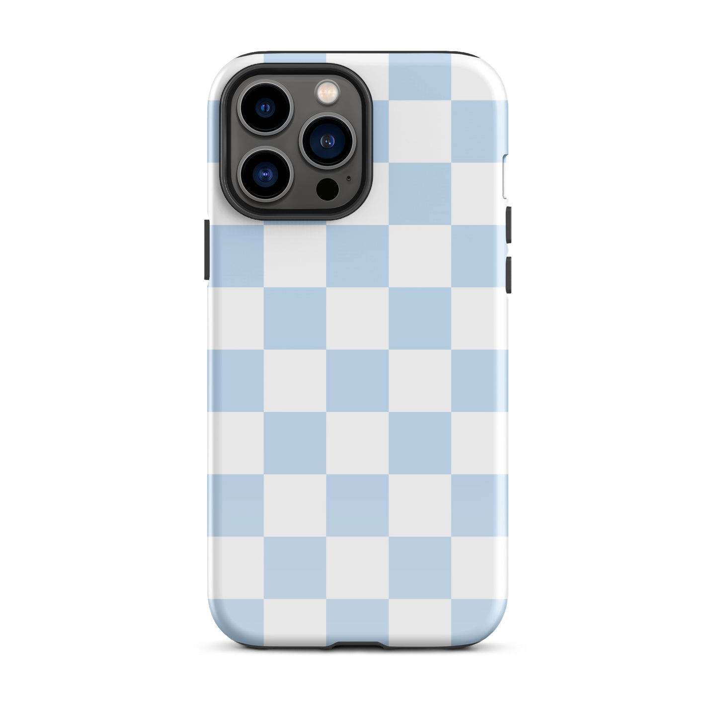 Pastel Blue Checkered iPhone Case iPhone 13 Pro Max Glossy