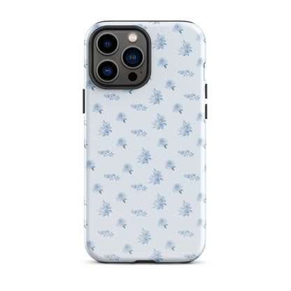 Blue Vintage Roses iPhone Case