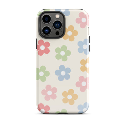 Preppy Retro Flowers iPhone Case