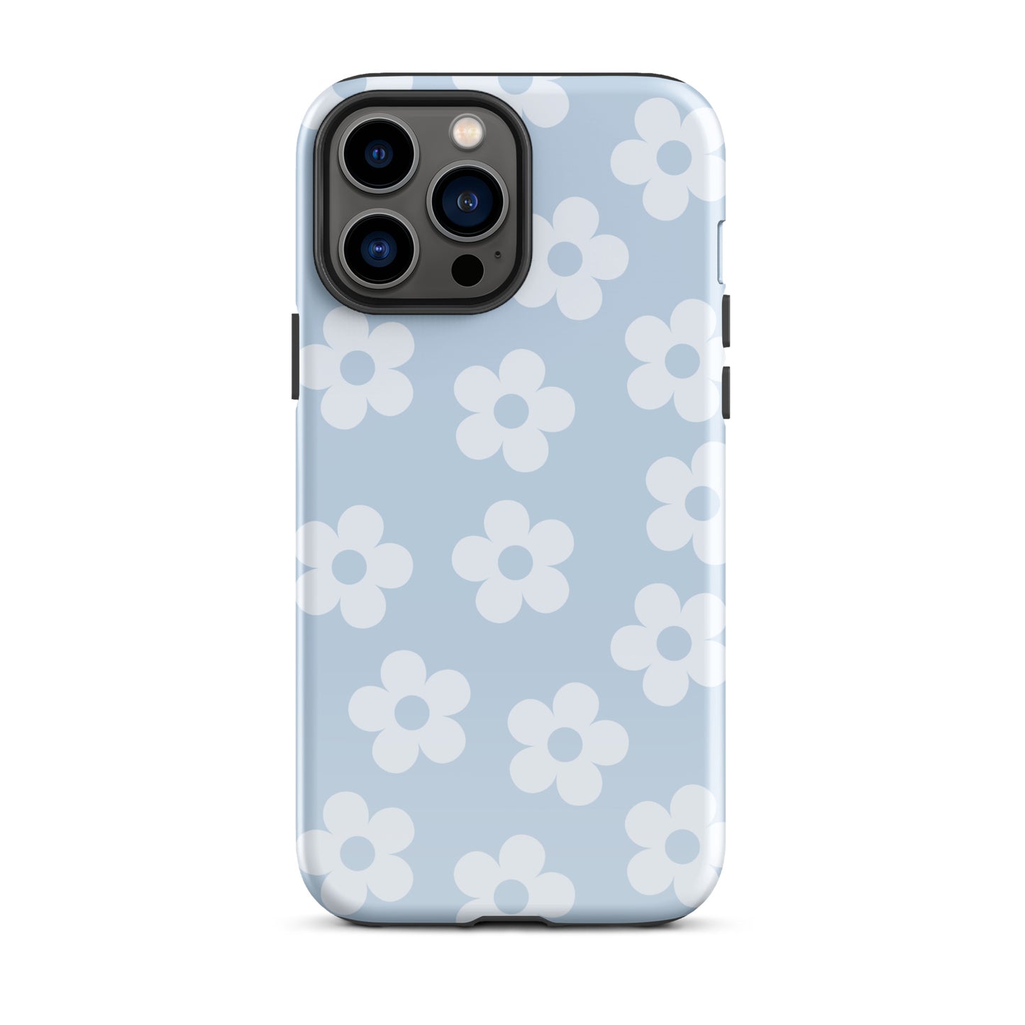 Blue Retro Flowers iPhone Case