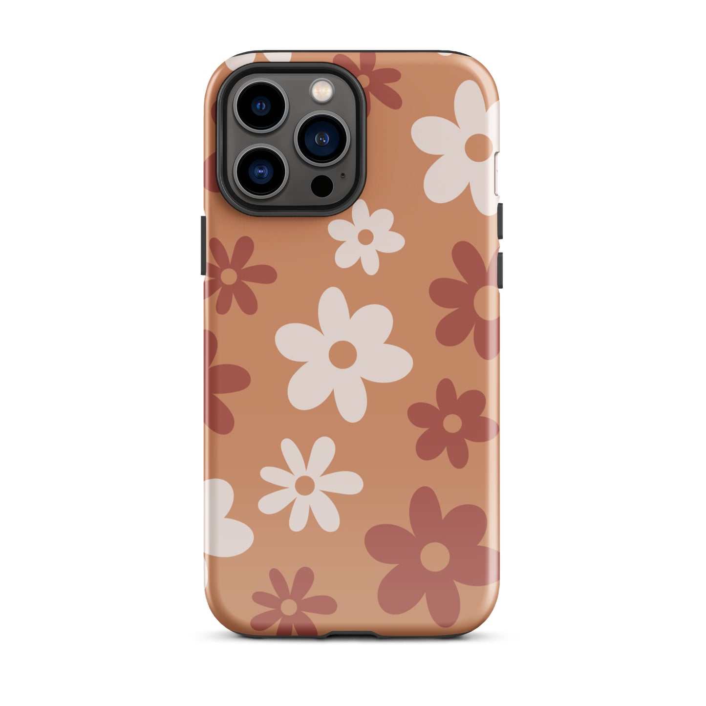 Brown Flower Power iPhone Case