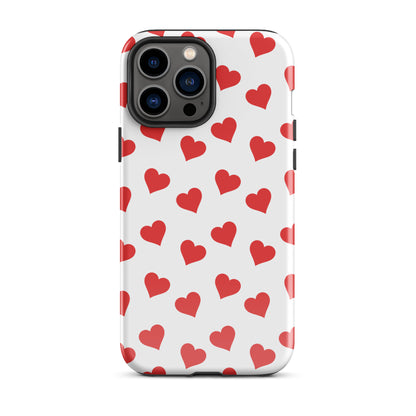 Red Heart Mania iPhone Case