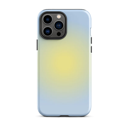 Yellow & Blue Aura iPhone Case