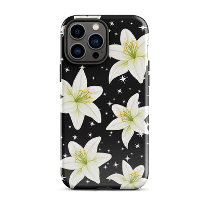 Tiger Lilies & Stars iPhone Case