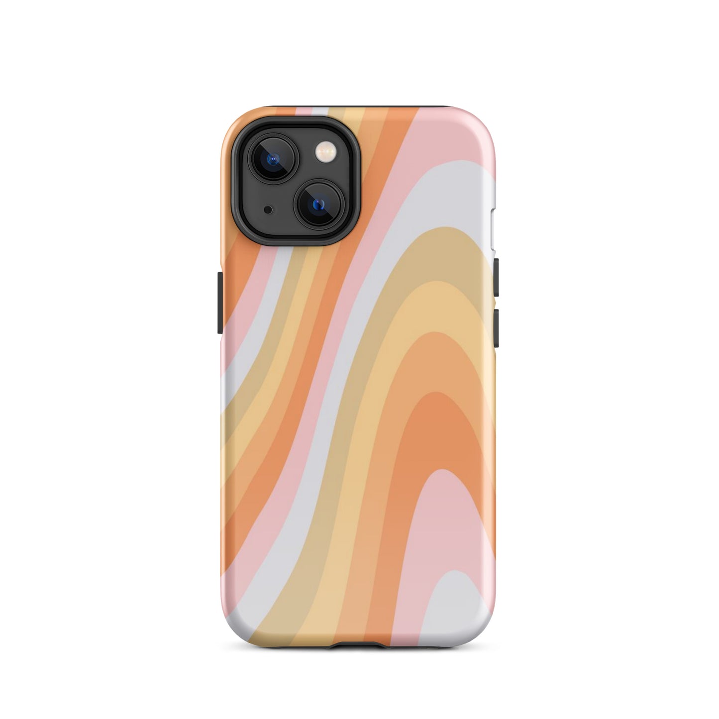 Rainbow Waves iPhone Case iPhone 14 Glossy