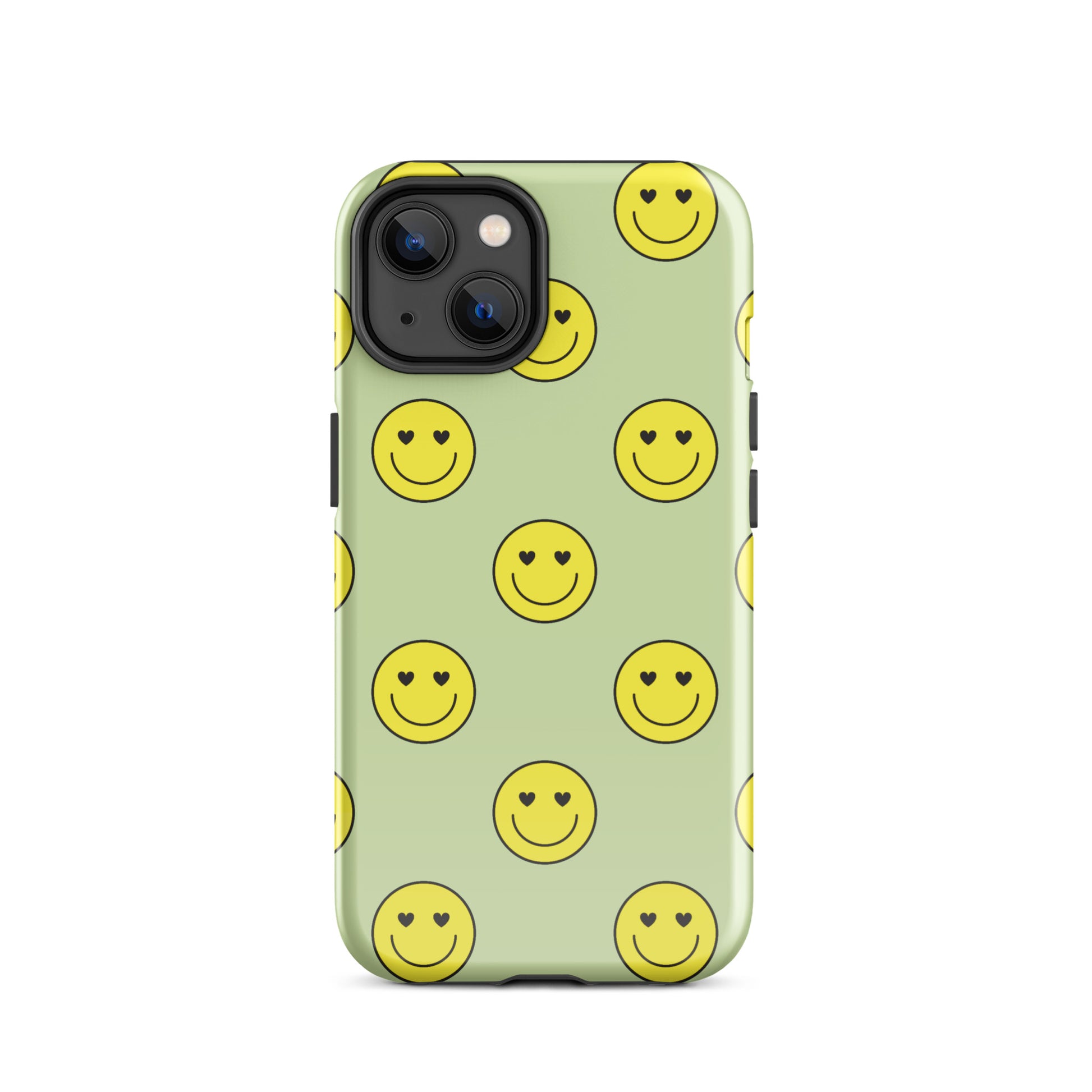 Neon Smiley Faces iPhone Case iPhone 14 Glossy