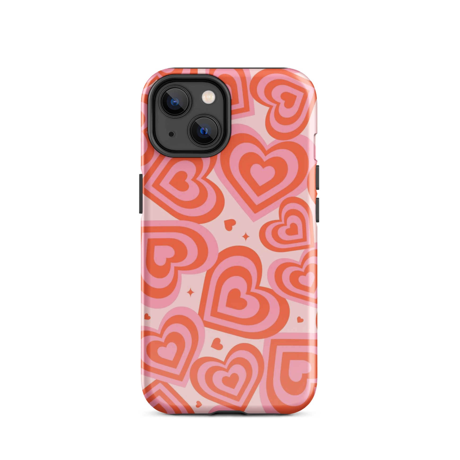 Pink & Red Hearts iPhone Case iPhone 14 Glossy