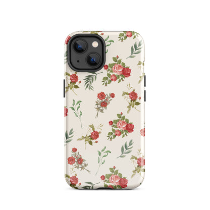 Red Vintage Roses iPhone Case