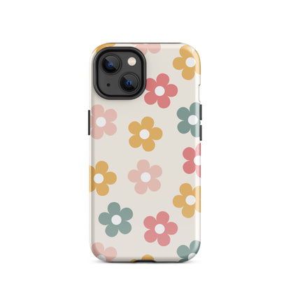 Boho Retro Flowers iPhone Case