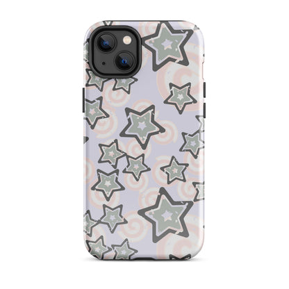 Y2K Gray Star iPhone Case Glossy iPhone 14 Plus