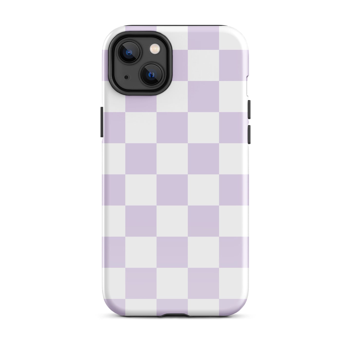 Pastel Purple Checkered iPhone Case iPhone 14 Plus Glossy