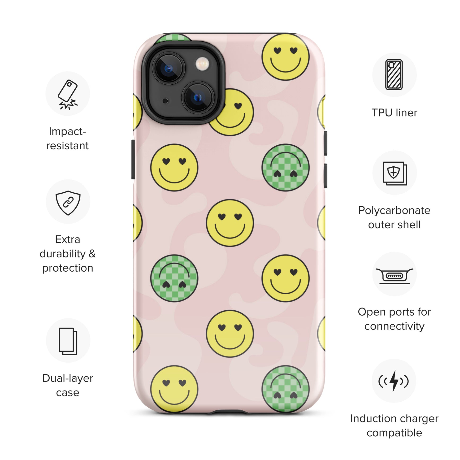 Preppy Smiley Faces iPhone Case