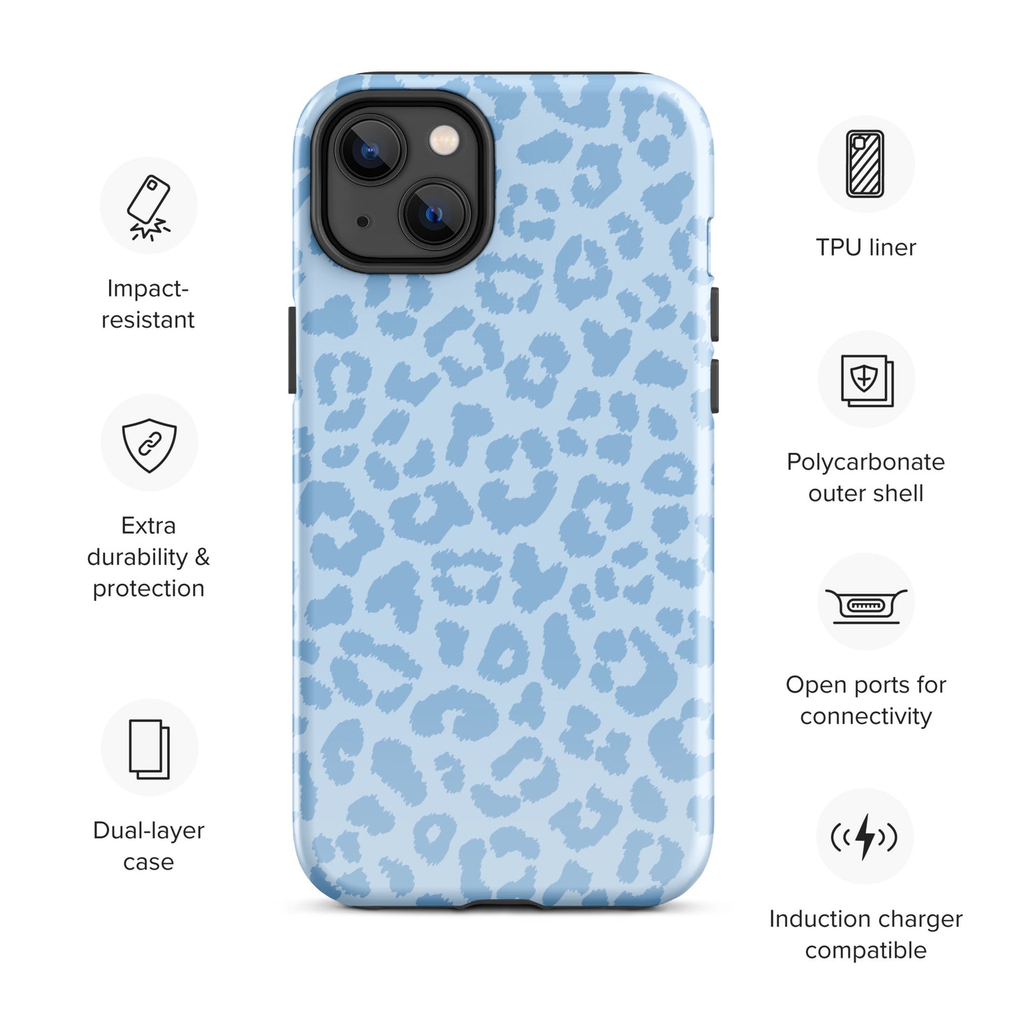 Blue Leopard iPhone Case