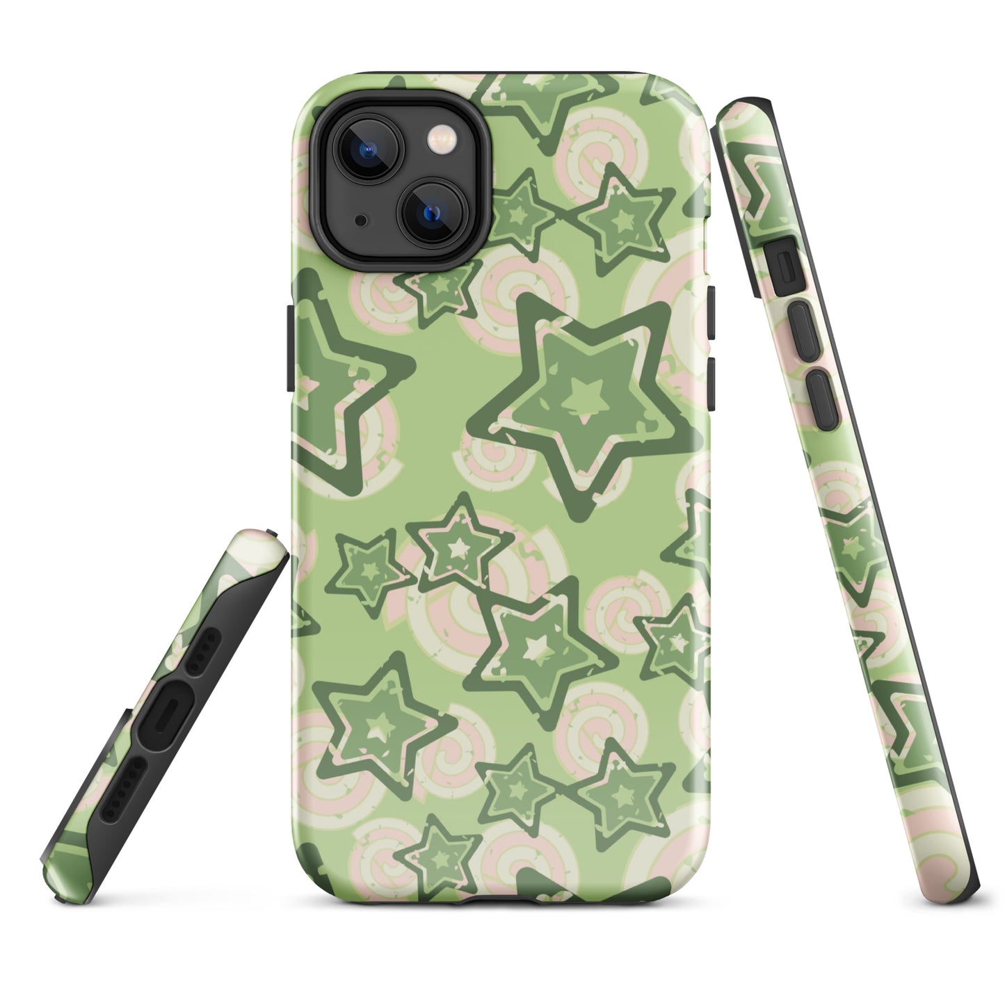 Y2K Green Star iPhone Case