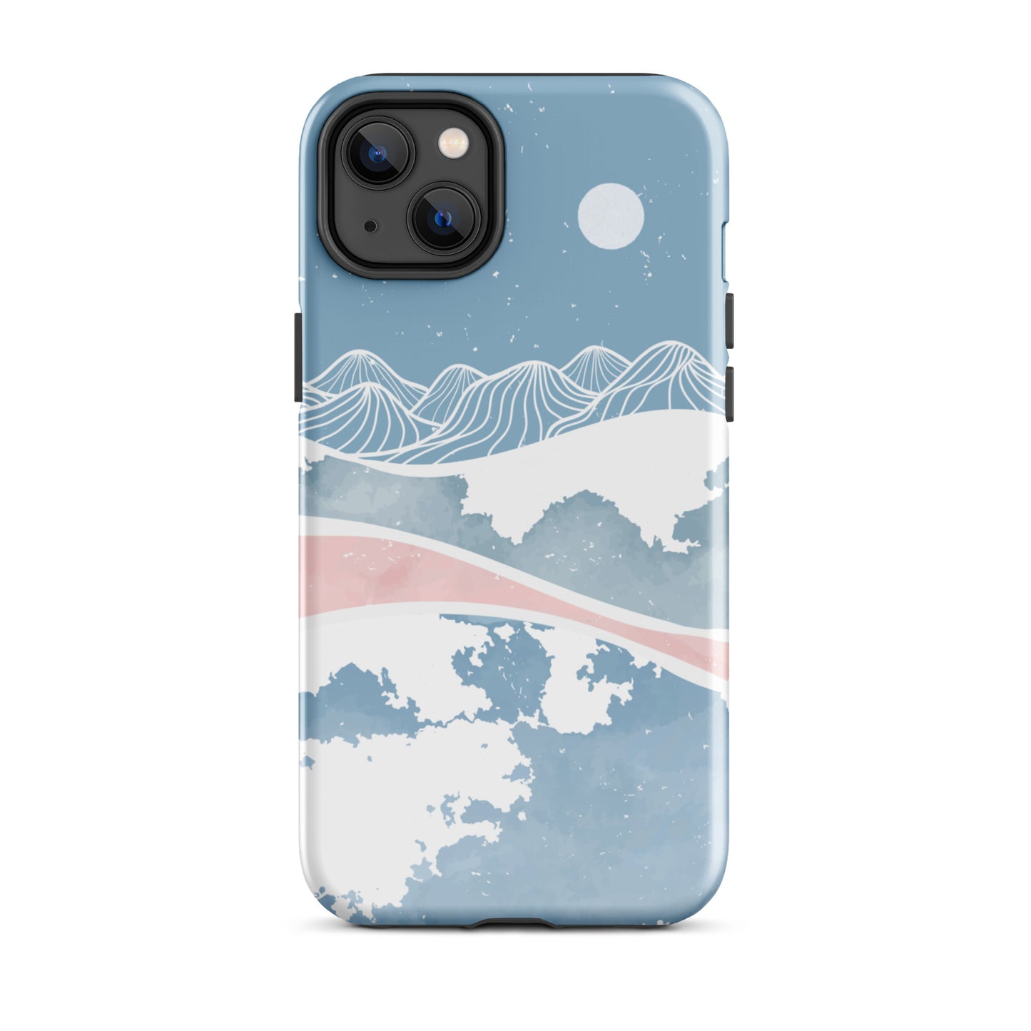 Blue Winter Night iPhone Case iPhone 14 Plus Glossy