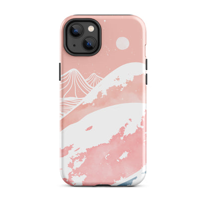 Pink Winter Night iPhone Case iPhone 14 Plus Glossy