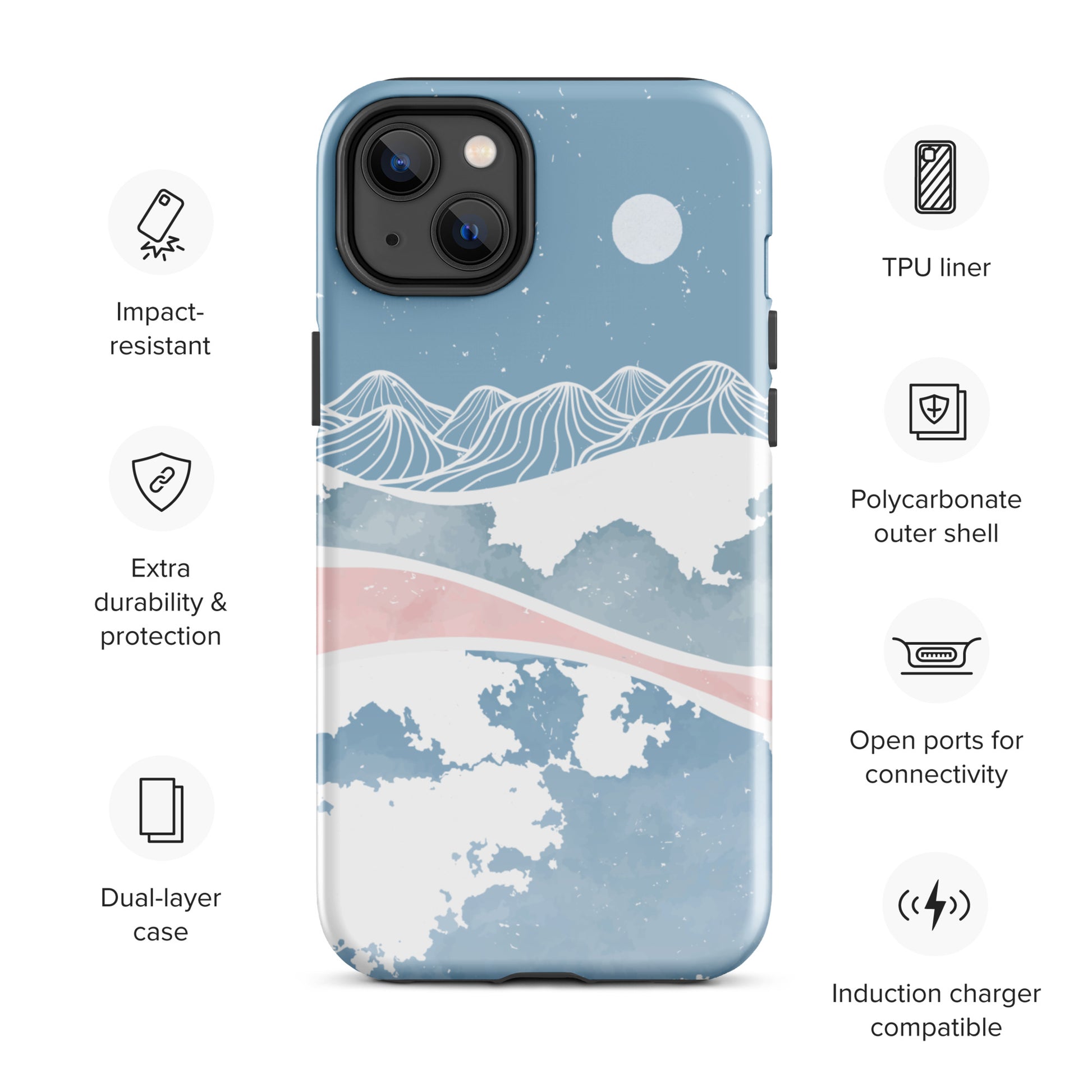 Blue Winter Night iPhone Case