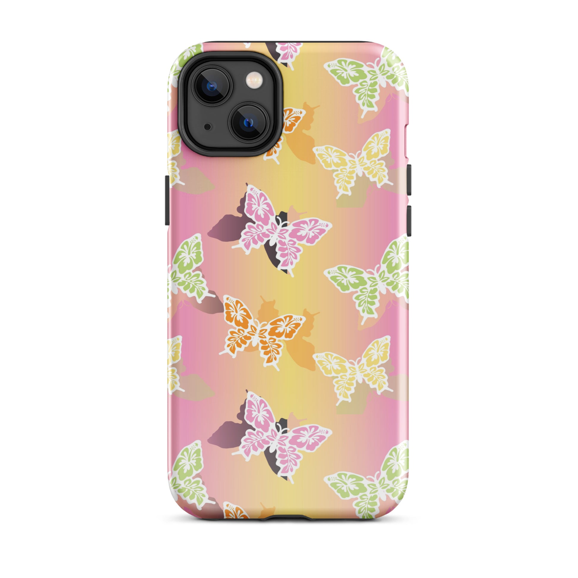Butterfly Gradient iPhone Case Glossy iPhone 14 Plus