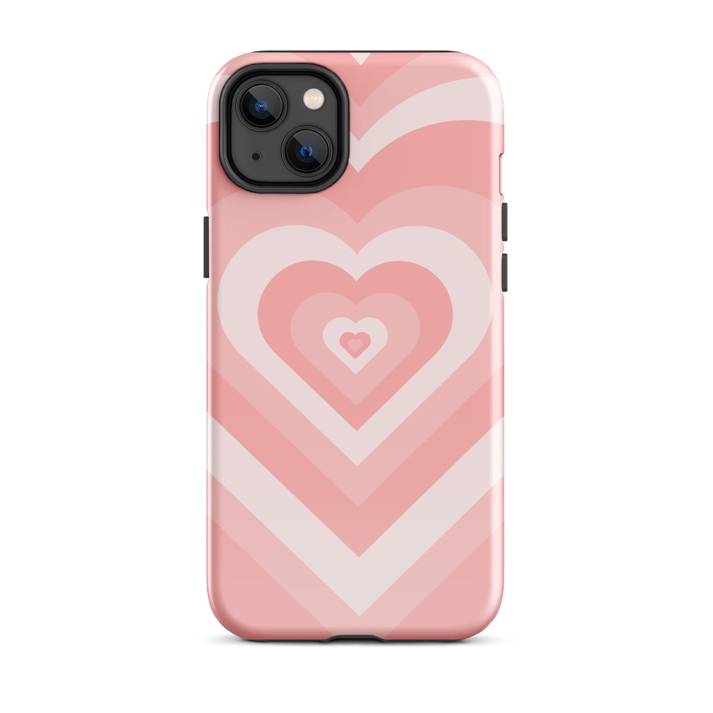 Pink Hearts iPhone Case iPhone 14 Plus Glossy