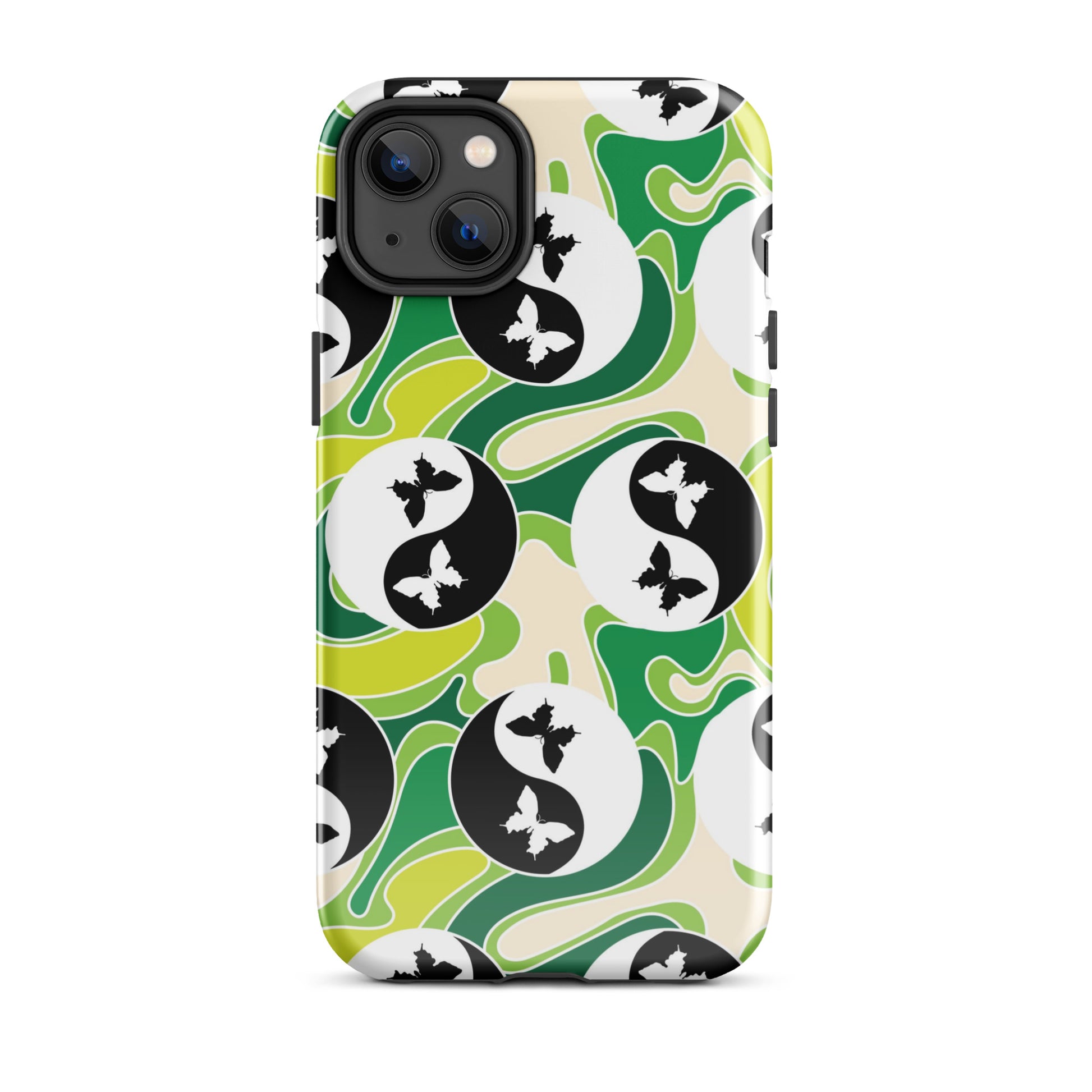 Yin Yang Butterfly iPhone Case Glossy iPhone 14 Plus