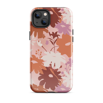 Brown Floral Fusion iPhone Case