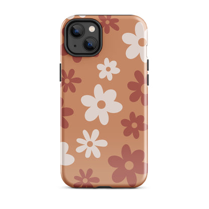 Brown Flower Power iPhone Case