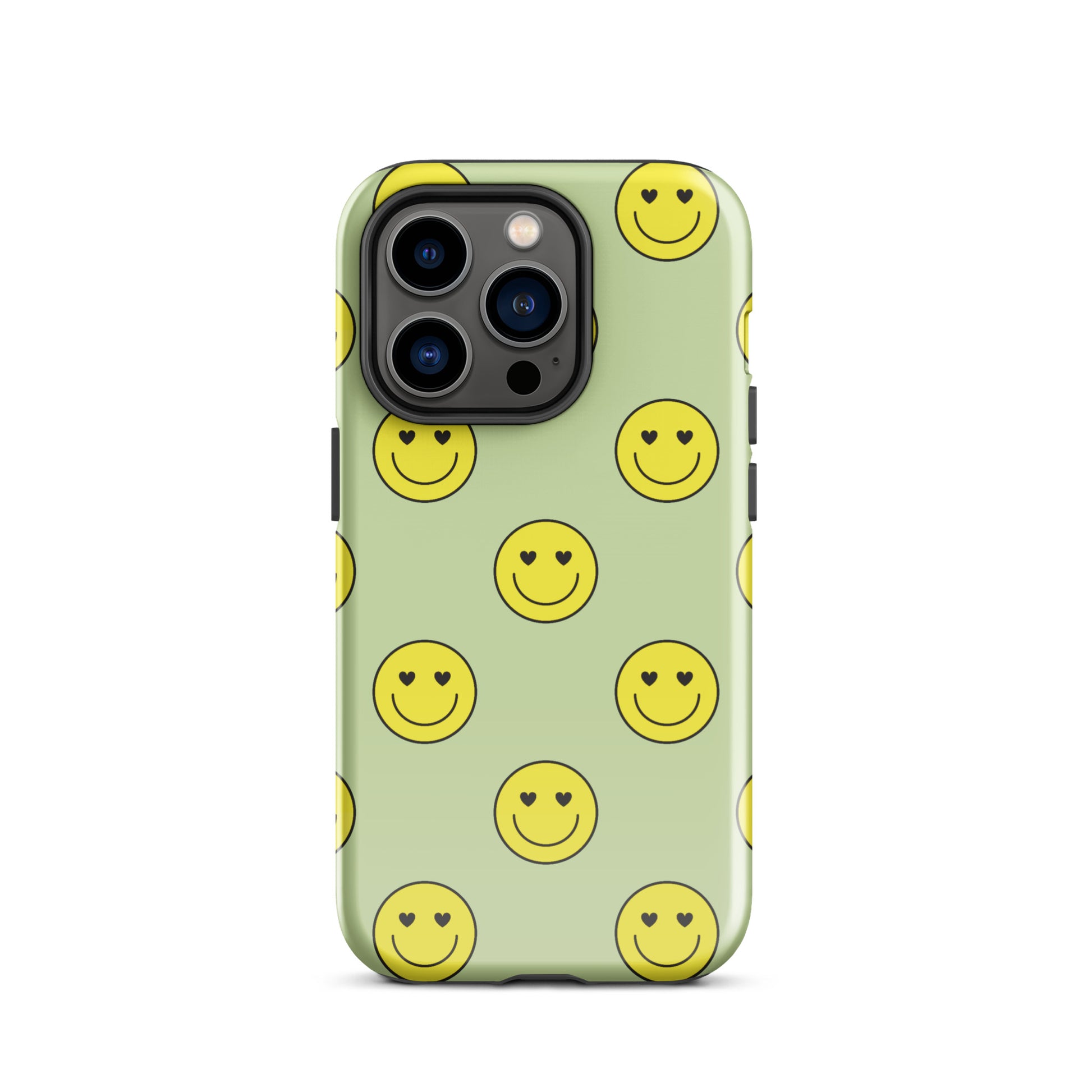 Neon Smiley Faces iPhone Case iPhone 14 Pro Glossy