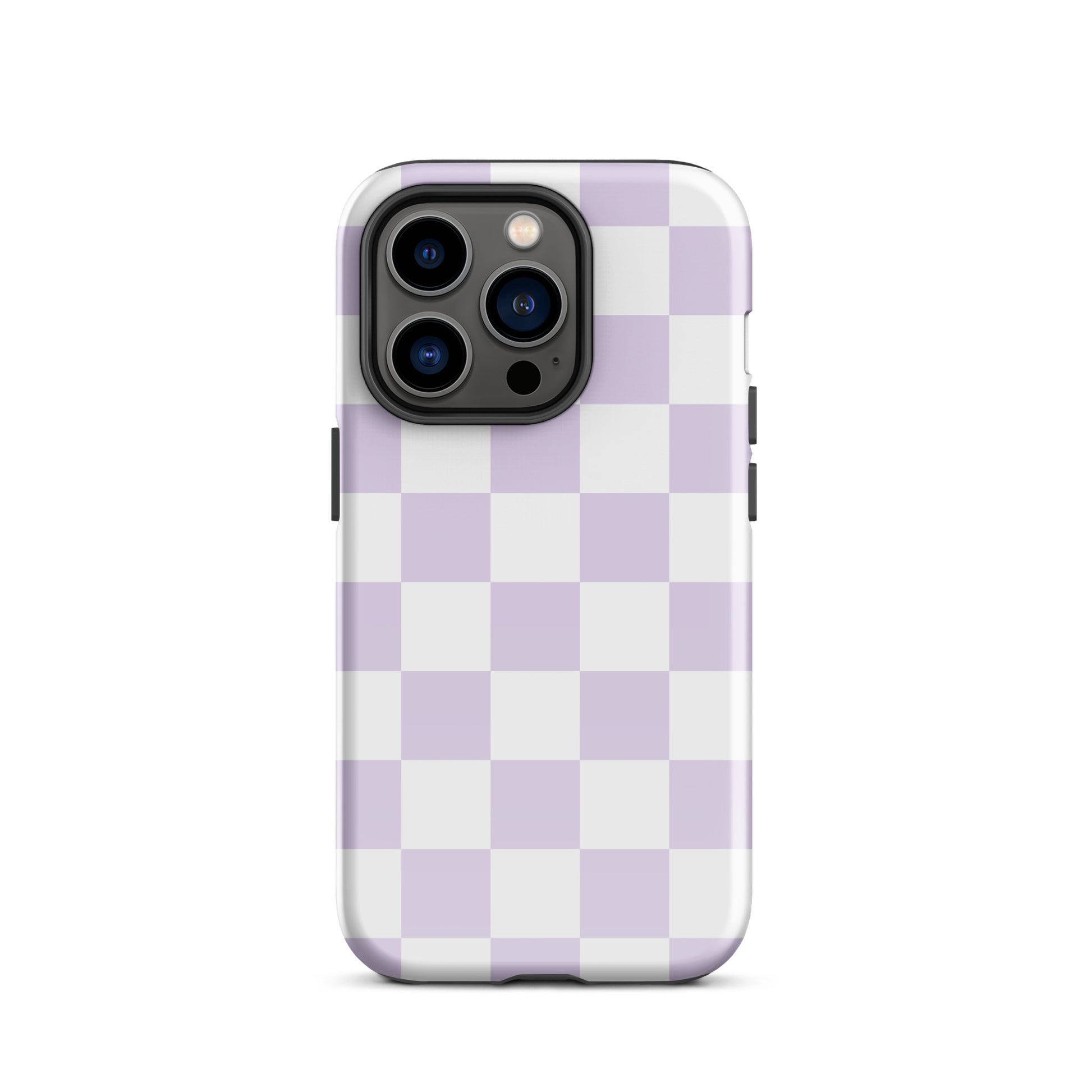 Pastel Purple Checkered iPhone Case iPhone 14 Pro Glossy