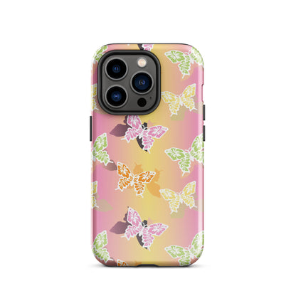 Butterfly Gradient iPhone Case Glossy iPhone 14 Pro
