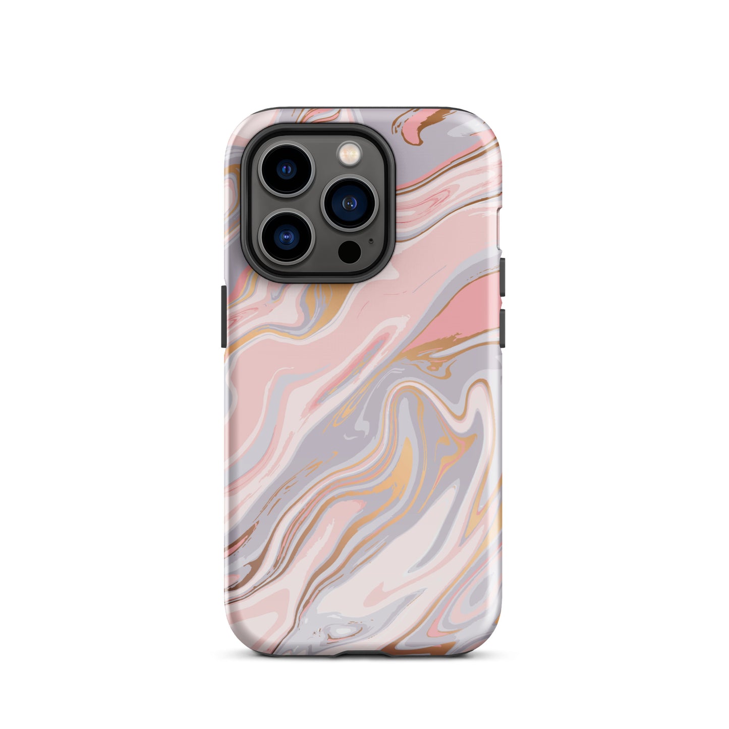 Rose Marble iPhone Case iPhone 14 Pro Glossy